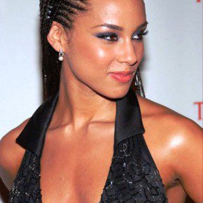 Alicia Keys Cornrow Braided Hairstyle