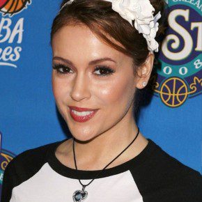 Alyssa Milano Updo With Headband