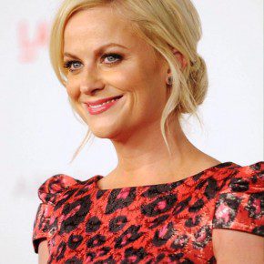 Amy Poehler Cute Blonde Bun Updo For Wedding