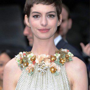 Anne Hathaway Casual Short Straight Pixie Haircut