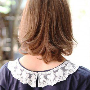 Back View Of Cute Japanese Bob Hairstyle