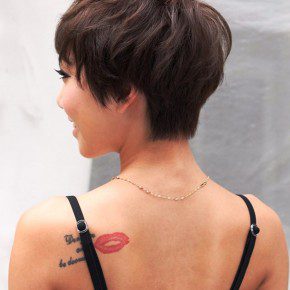 Back View Of Layered Short Haircut