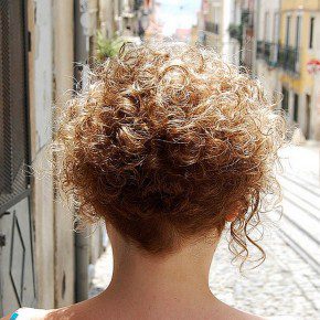 Back View Of Short Curly Hairstyle