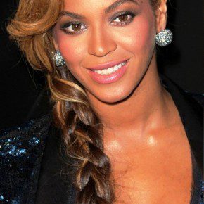 Beyonce Knowles Casual Long Braided Hairstyle