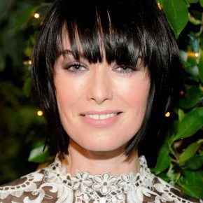 Black Bob Hairstyle With Blunt Bangs