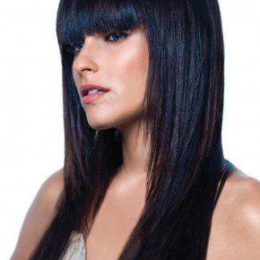 Black Hairstyles For Long Hair with Bangs