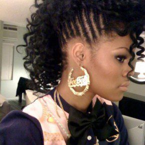 Black Natural Curly Mohawk Hairstyles