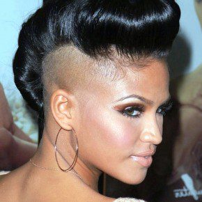 Black Pompadour Updo