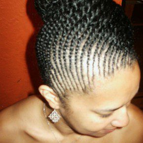 Black Updo Hairstyles with Twists