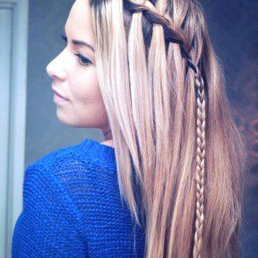 Braided Choppy Waterfall Hairstyle