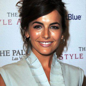 Camilla Belle Updo With Sleek Side Bangs