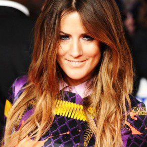 Caroline Flack Long Curly Ombre Hair