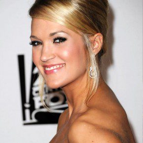 Carrie Underwood Classic Sleek French Twist Updo Hairstyle