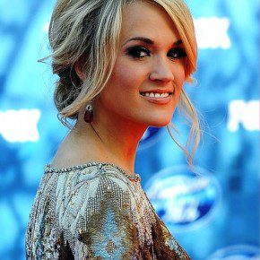 Carrie Underwood Messy Updo Hairstyles