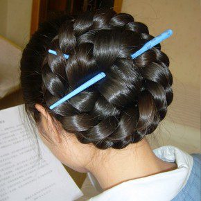 Chinese Braided Bun Updo