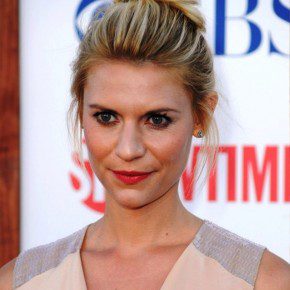 Claire Danes Casual Loose High Bun Updo