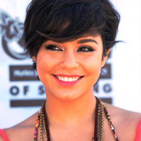 Cute Layered Short Hairstyle With Full Side Swept Bangs