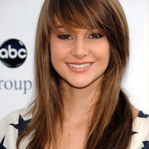 Cute Long Straight Hairstyle With Wispy Bangs