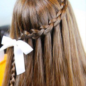 Cute Waterfall Braid Hairstyle