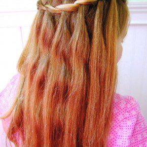 Cute Waterfall Braid Hairstyle For Girls