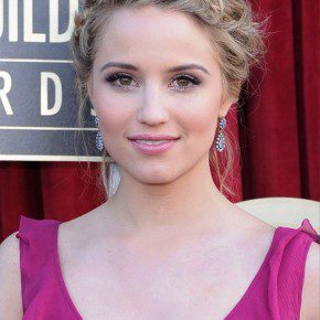 Dianna Agron Fishbone Braided Updo