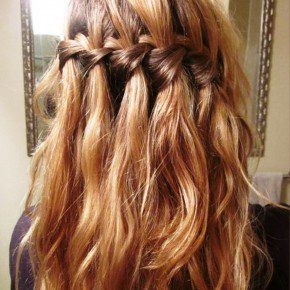 Elegant Waterfall Braid Hairstyles For Curly Hair