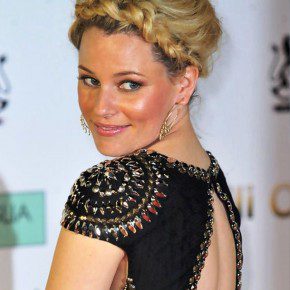 Elizabeth Banks Messy Braided Updo