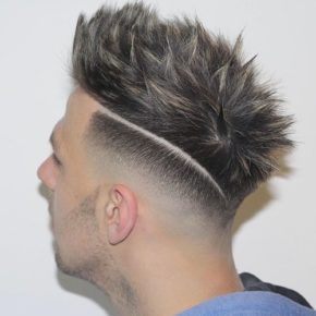 Faux Hawk Skin Fade with Design