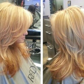 Feathered Strawberry Blonde Cut