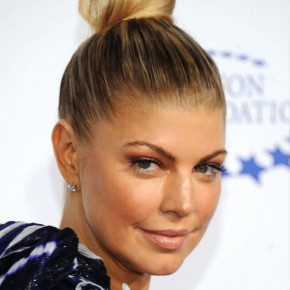 Fergie Top Knot Updo Hairstyle