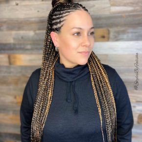 Half-Up Box Braids