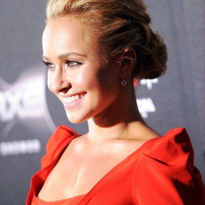 Hayden Panettiere Textured Loose Low Bun Updo