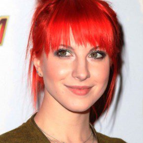 Hayley Williams Red Messy Updo Hairstyle