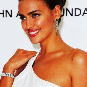 Irina Shayk Tightly Twisted Knot Updo Hairstyle