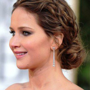 Jennifer Lawrence Messy Braided Hairstyle