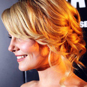 Jennifer Morrison Romantic Loose Wavy Blonde Updo Hairstyle