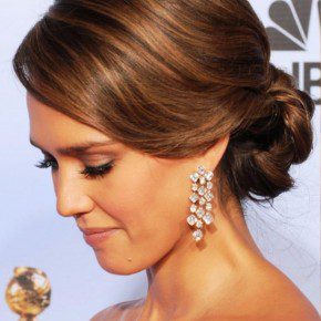 Jessica Alba Bobby Pinned Updo For 2013