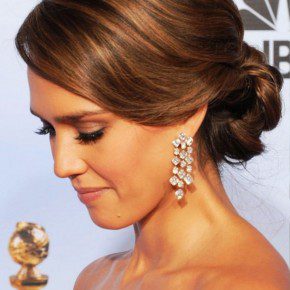 Jessica Alba Romantic Loose Updo For Wedding