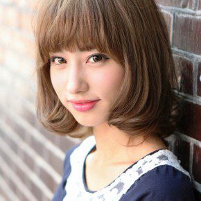 Kawaii Japanese Bob Hairstyle With Bangs