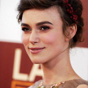 Keira Knightley Braided Updo Hairstyle