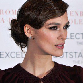 Keira Knightley Finger Wave Loose Bun Updo