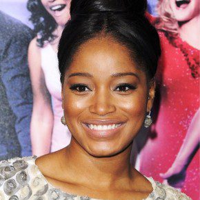 Keke Palmer Classic High Bun Updo Hairstyle