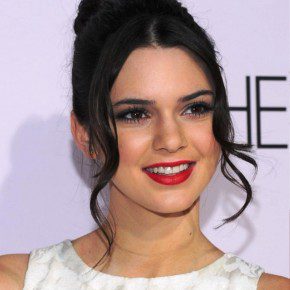 Kendall Jenner Black Bun Updo With Long Curls