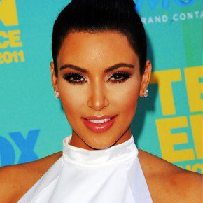 Kim Kardashian Bun Updo Hairstyle