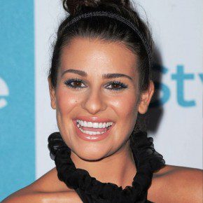 Lea Michele Casual Messy Updo With Headband