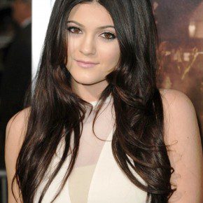 Long Black Center Part Hairstyle