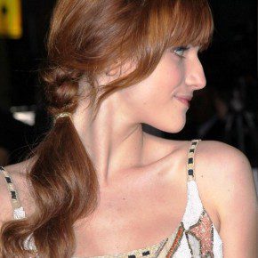 Lovely Braided Hairstyle With Curls Bangs