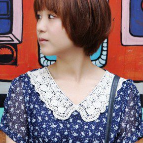 Lovely Short Asian Bob Haircut For Girls