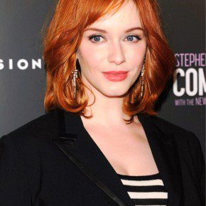 Medium Fiery Red Wavy Hairstyle