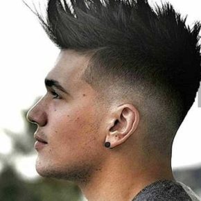 Messy Spiky Hair with Low Taper Fade